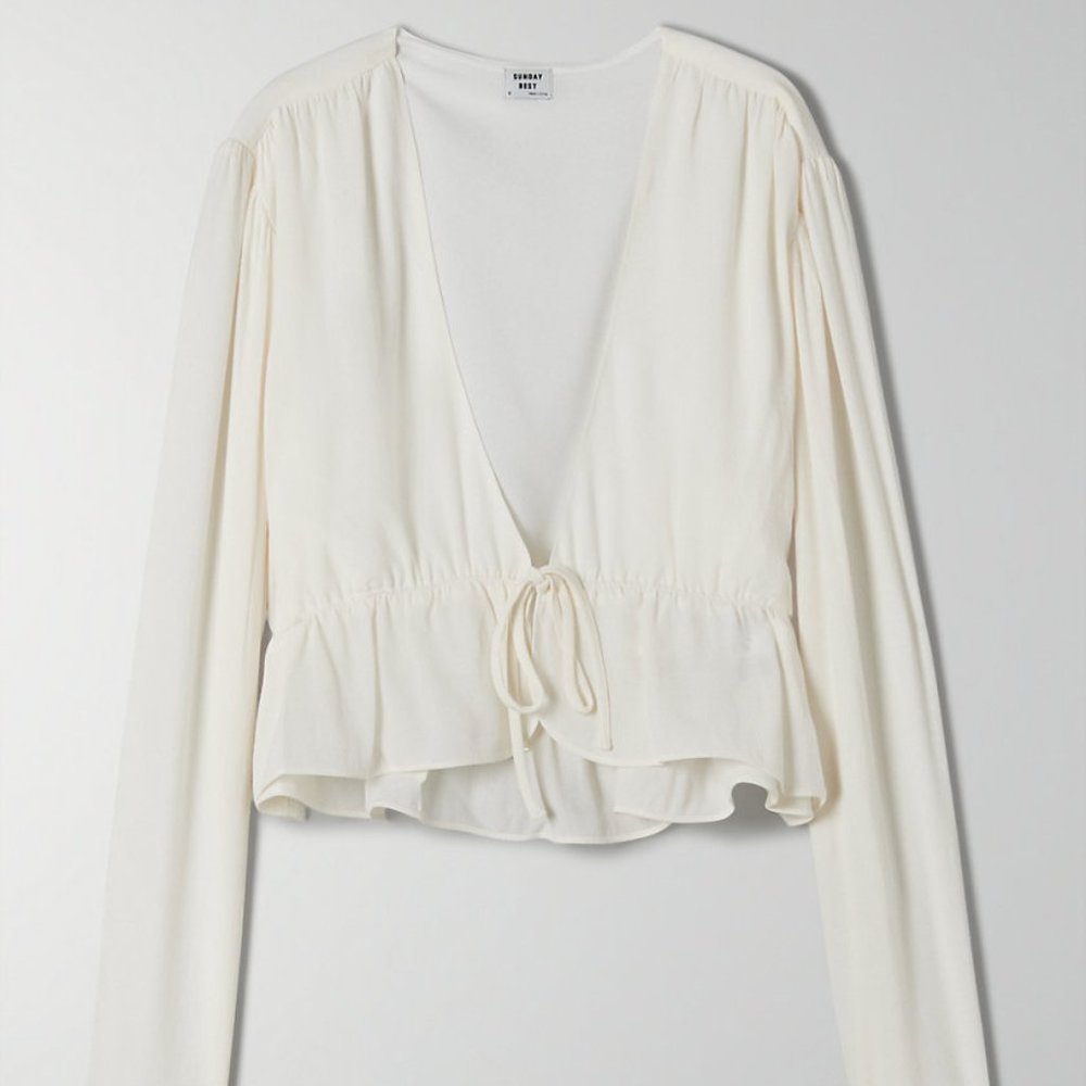 Aritzia Sunday Best Tie-Front Blouse